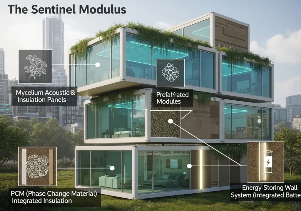 Green roof or bio-based façade cladding